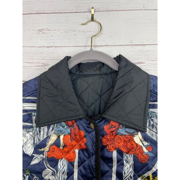 Loranzo Italy 100% Silk Quilt Jacket One Size RARE - Picture 7 of 12